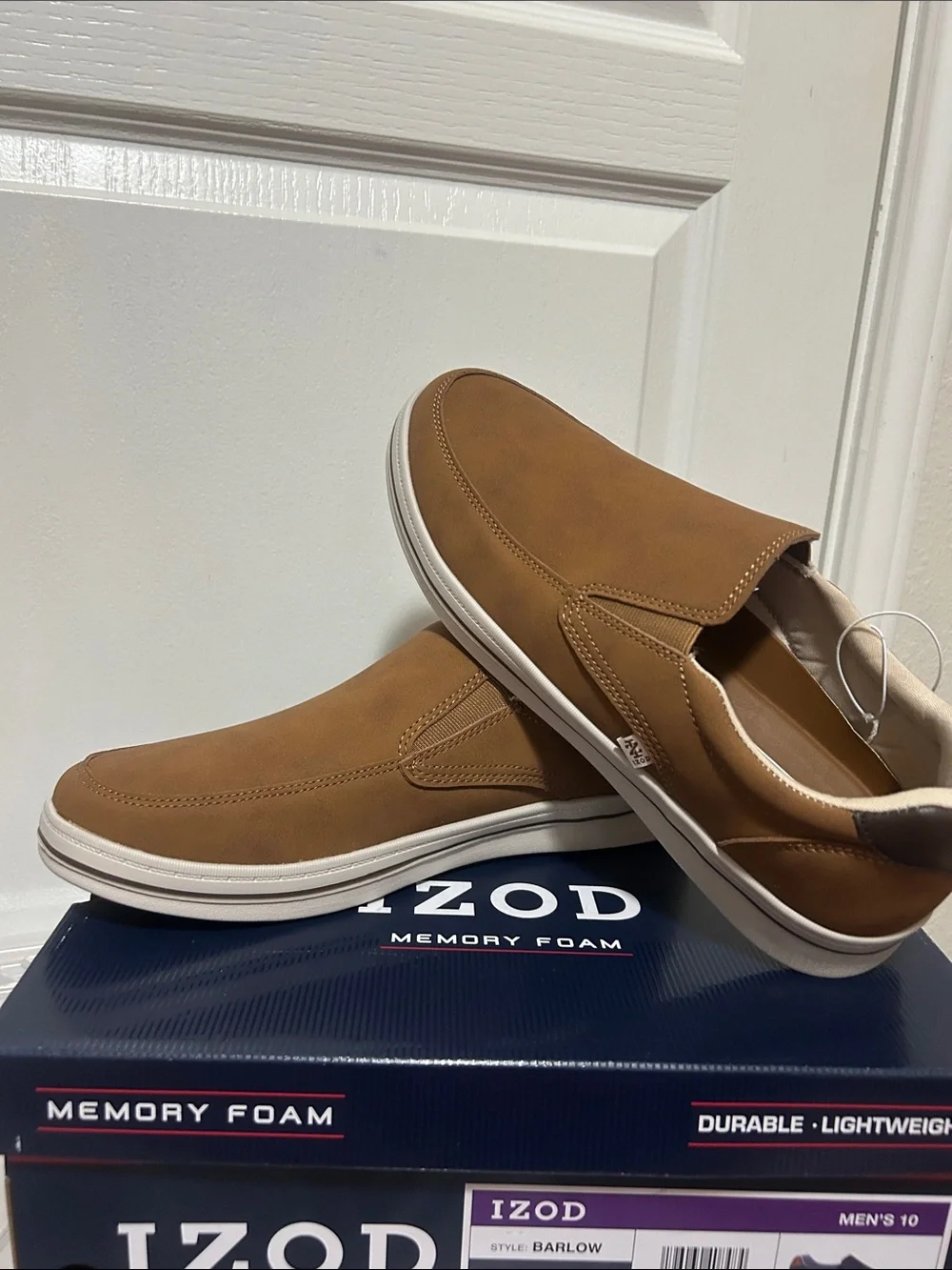 Izod brown slip ons